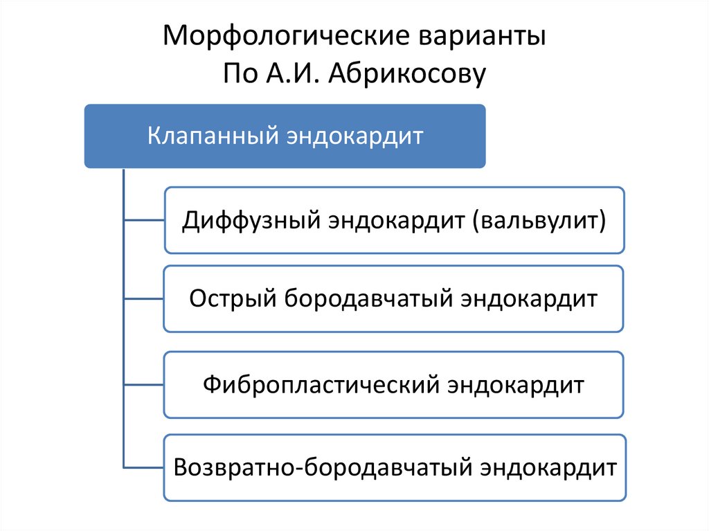 Морфологические варианты По А.И. Абрикосову