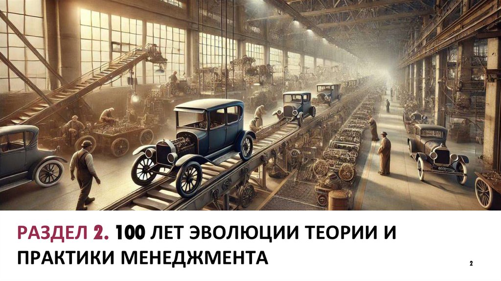 РАЗДЕЛ 2. 100 ЛЕТ ЭВОЛЮЦИИ ТЕОРИИ И ПРАКТИКИ МЕНЕДЖМЕНТА