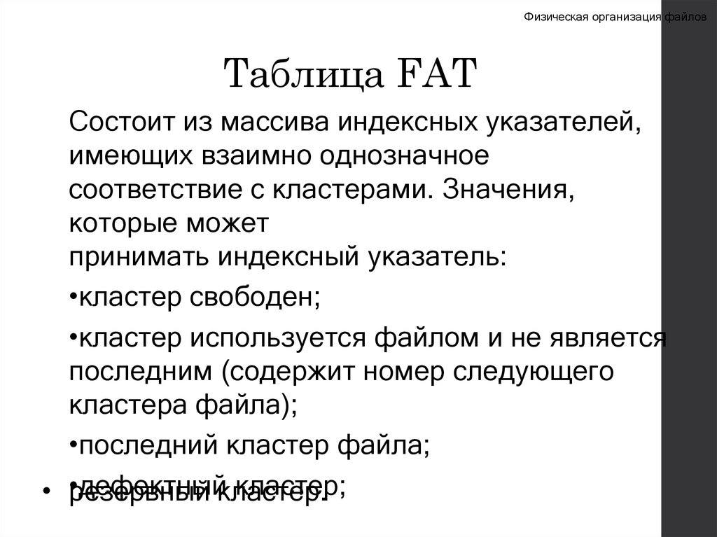 Таблица FAT