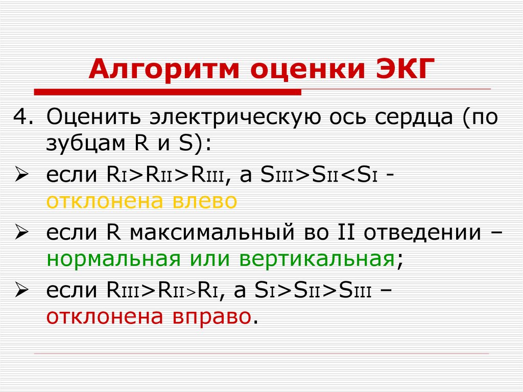 Алгоритм оценки ЭКГ