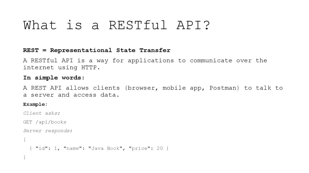 What is a RESTful API?
