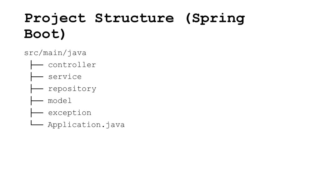 Project Structure (Spring Boot)