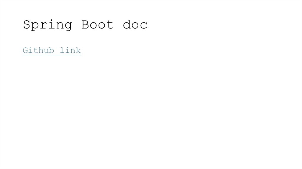 Spring Boot doc