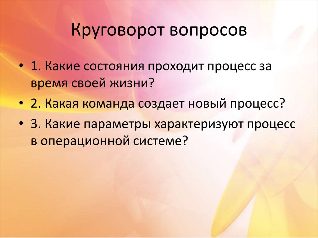 Круговорот вопросов