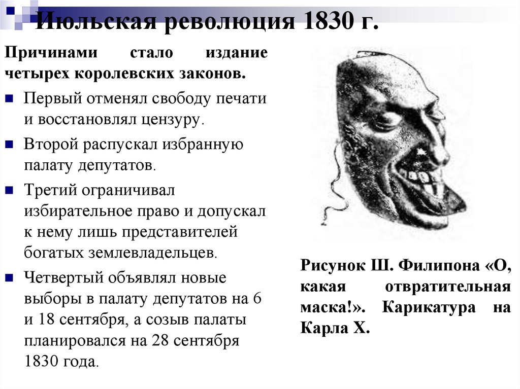 Июльская революция 1830 г.