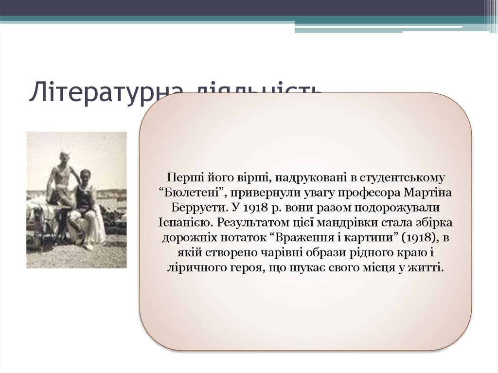 Літературна діяльність