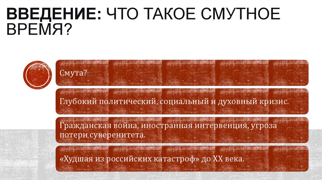Введение: Что такое Смутное время?