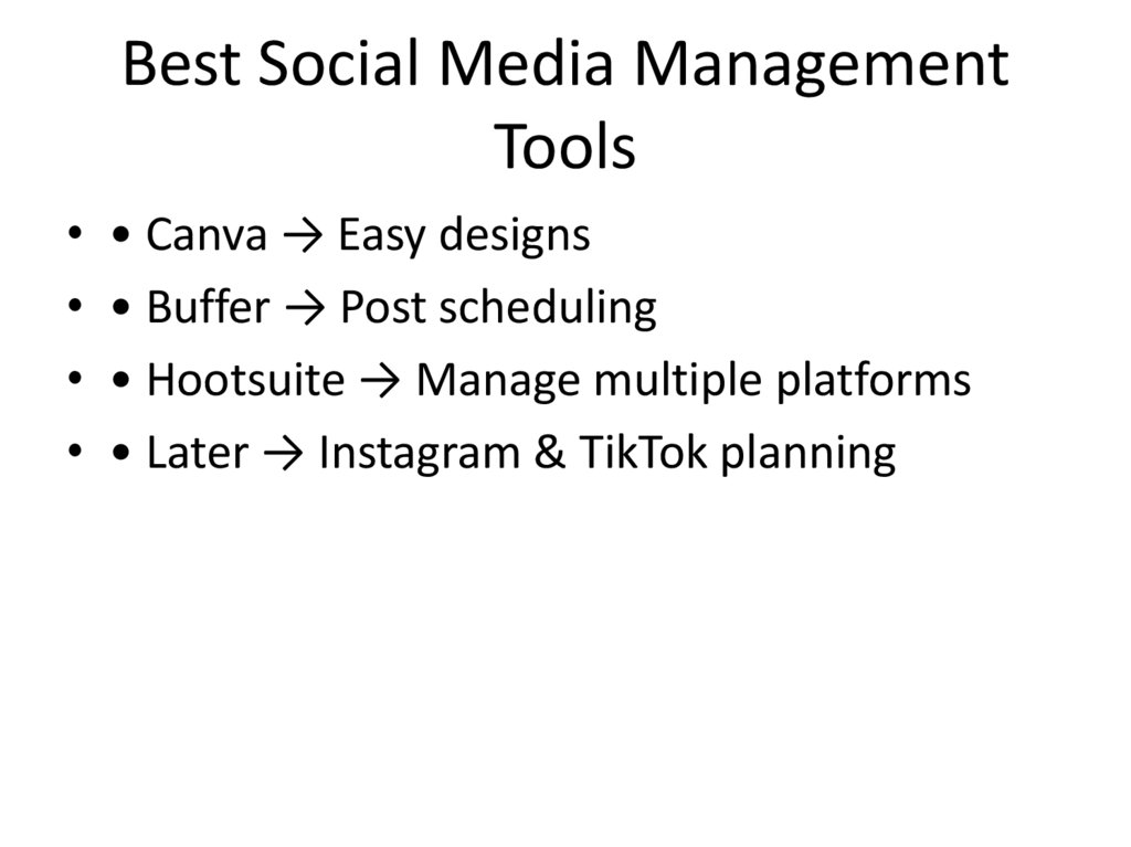 Best Social Media Management Tools