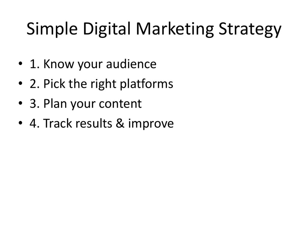 Simple Digital Marketing Strategy