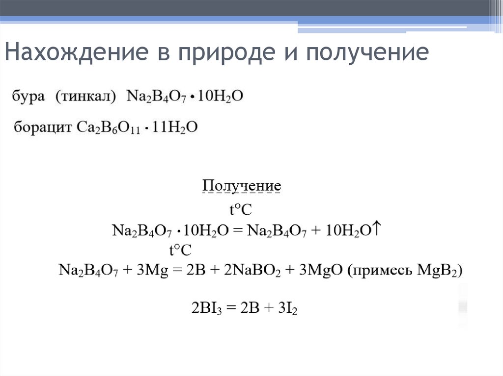 Нахождение в природе и получение