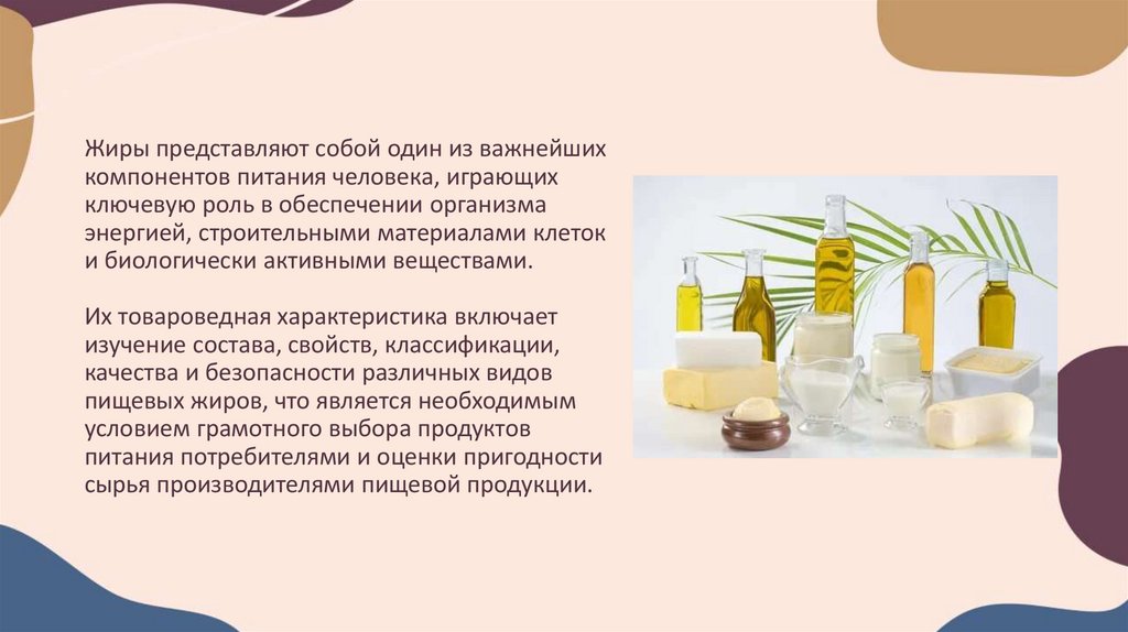Жиры представляют собой один из важнейших компонентов питания человека, играющих ключевую роль в обеспечении организма