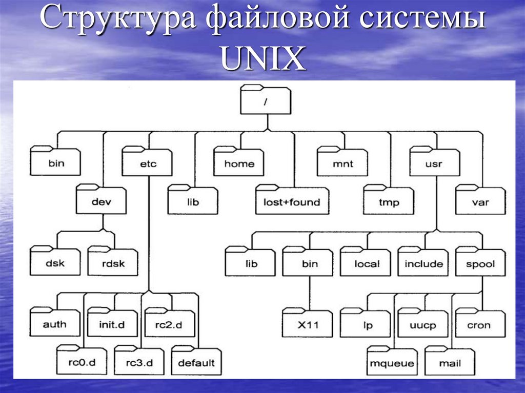 Структура файловой системы UNIX
