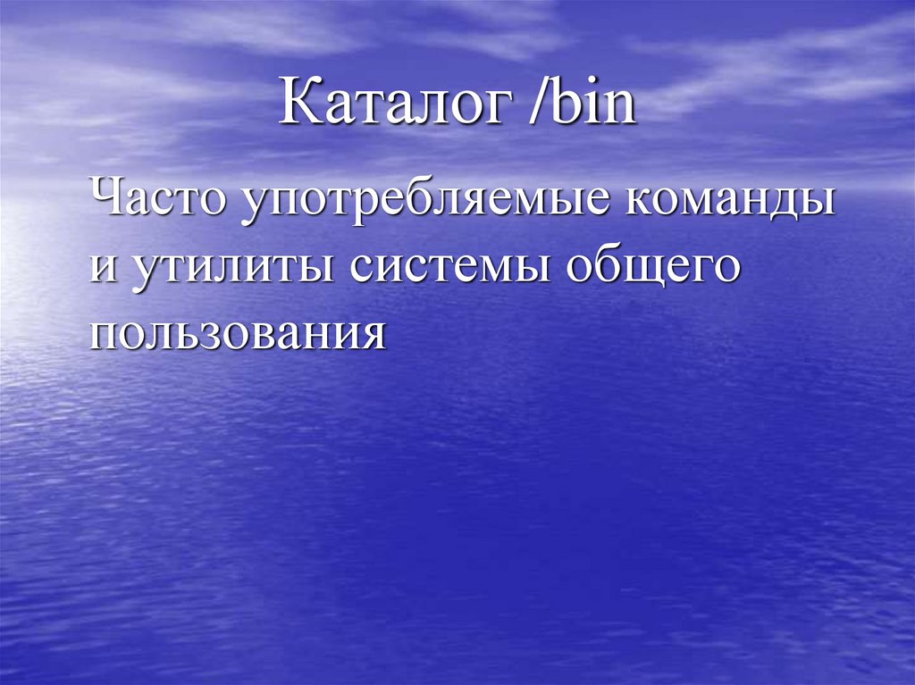 Каталог /bin