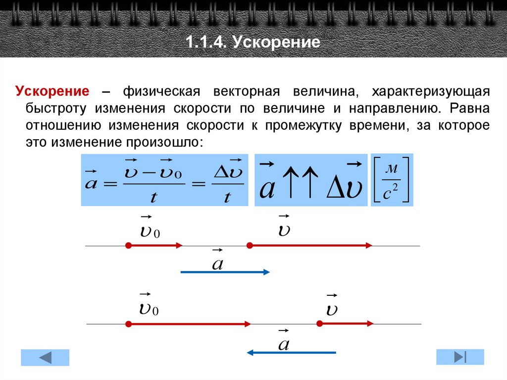 1.1.4. Ускорение