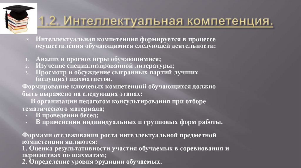 1.2. Интеллектуальная компетенция.