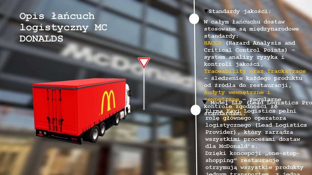 Opis łańcuch logistyczny MC DONALDS