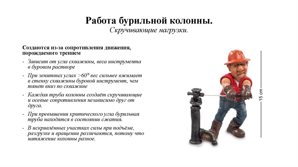Работа бурильной колонны. Скручивающие нагрузки.