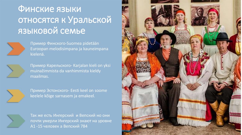 Финские языки относятся к Уральской языковой семье