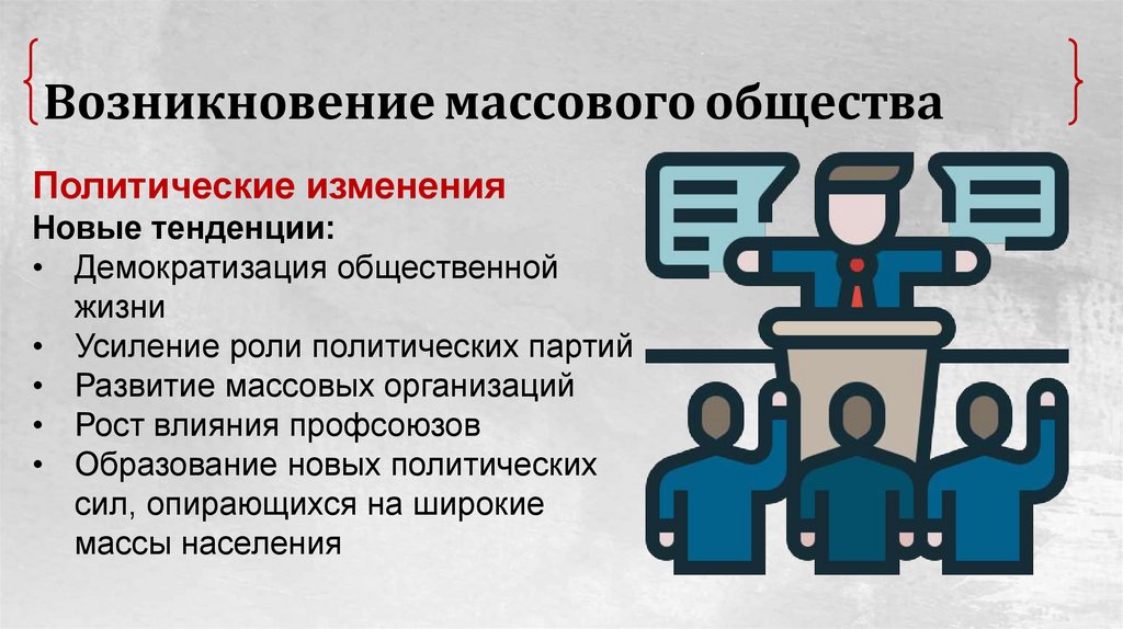 Возникновение массового общества