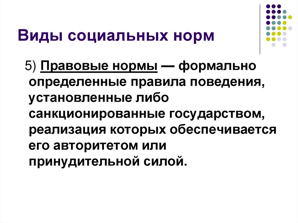 Виды социальных норм