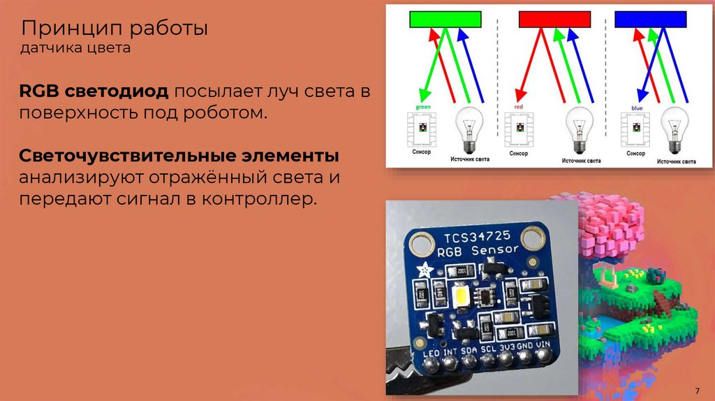 Принцип работы датчика цвета