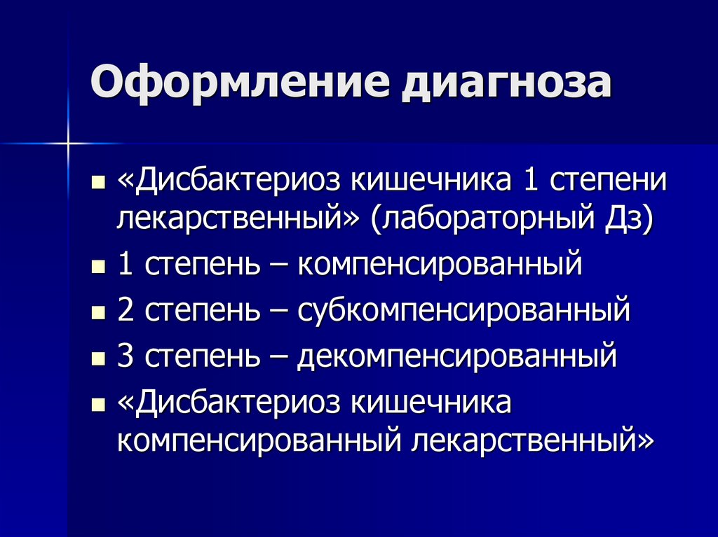 Оформление диагноза