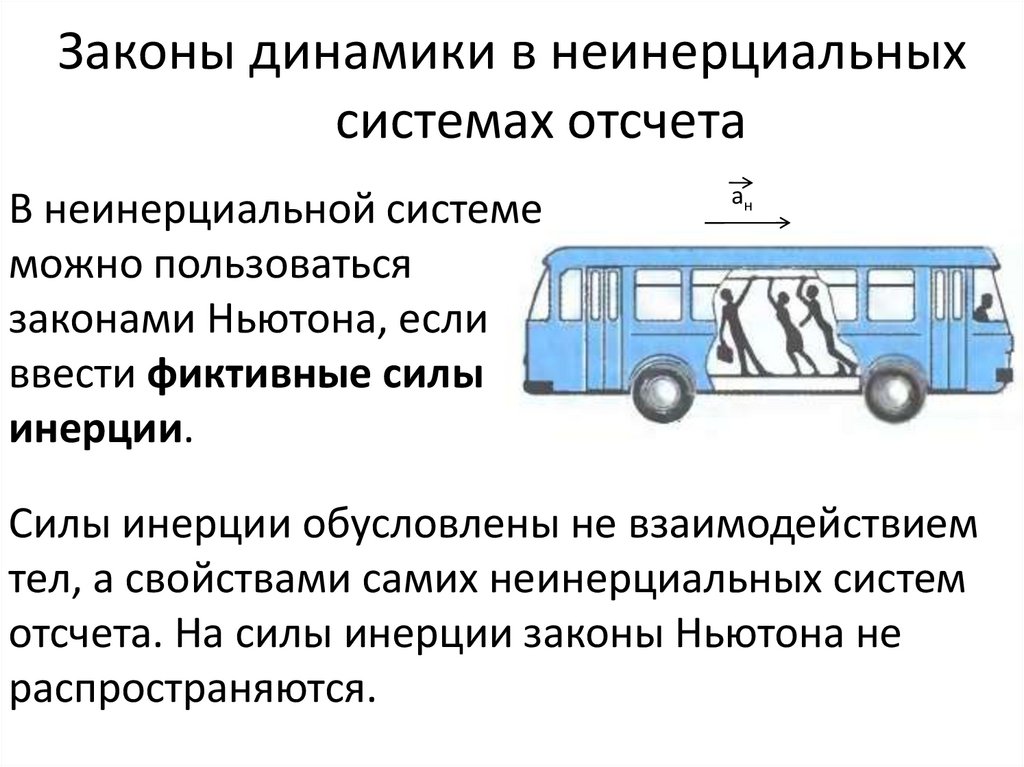 Законы динамики в неинерциальных системах отсчета