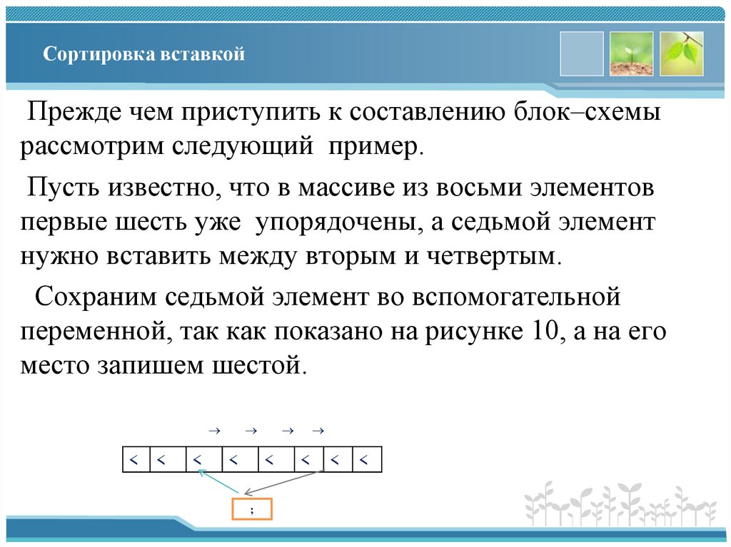 Сортировка вставкой