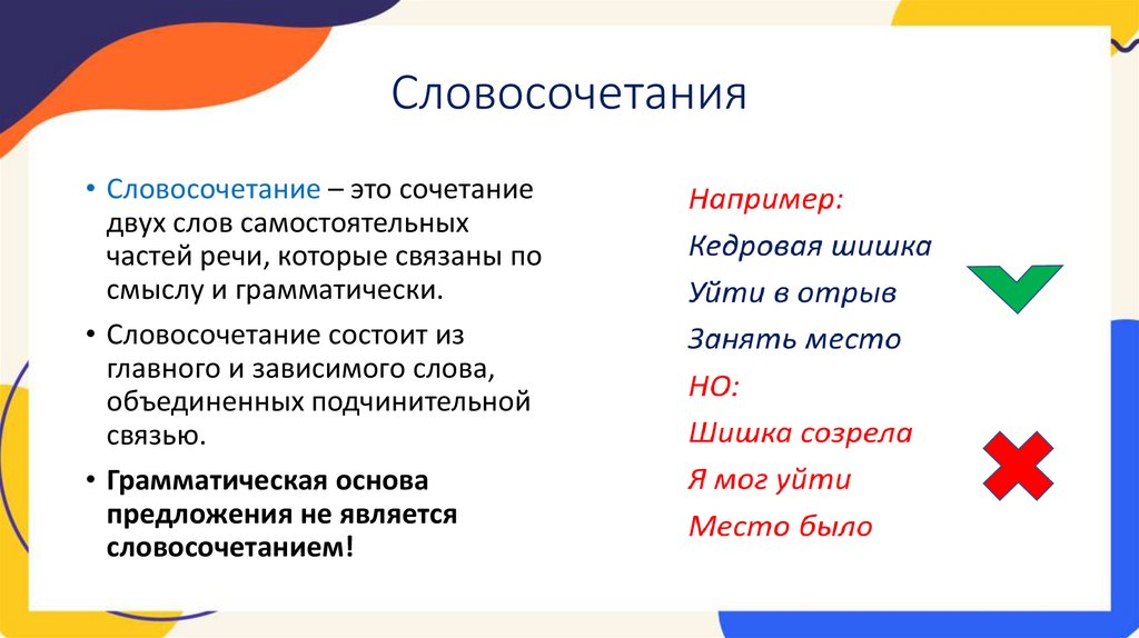 Словосочетания