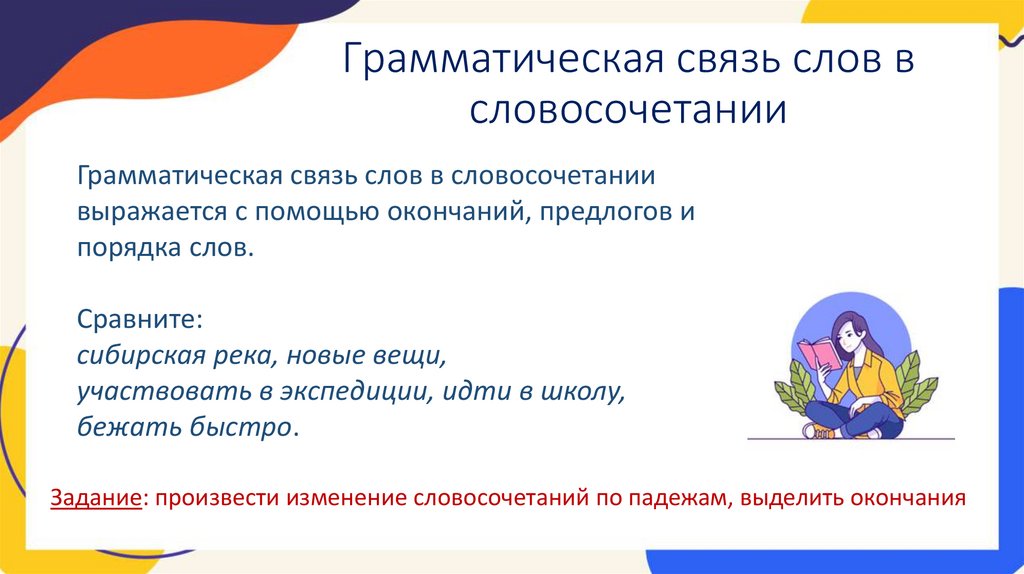 Грамматическая связь слов в словосочетании