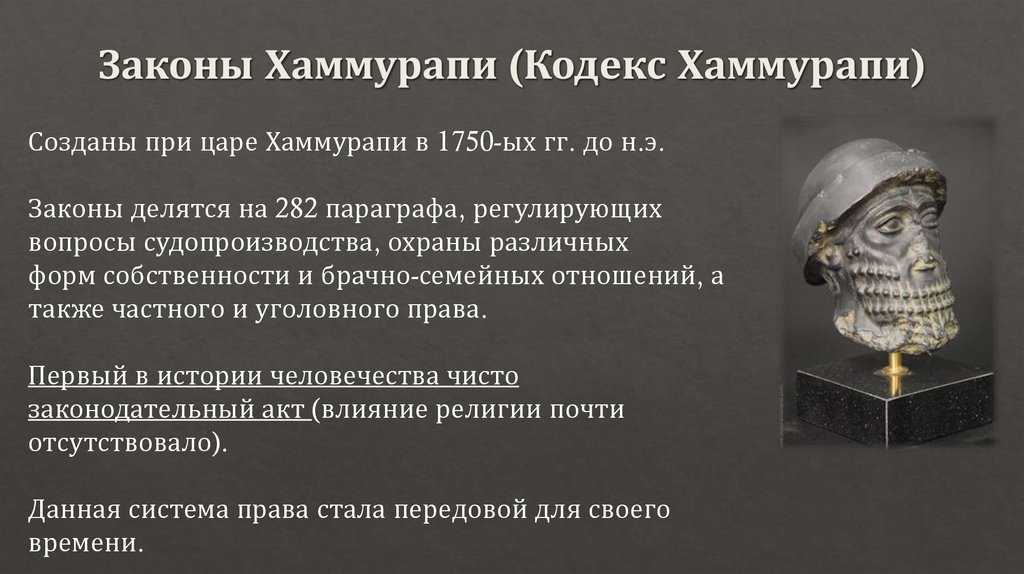 Законы Хаммурапи (Кодекс Хаммурапи)