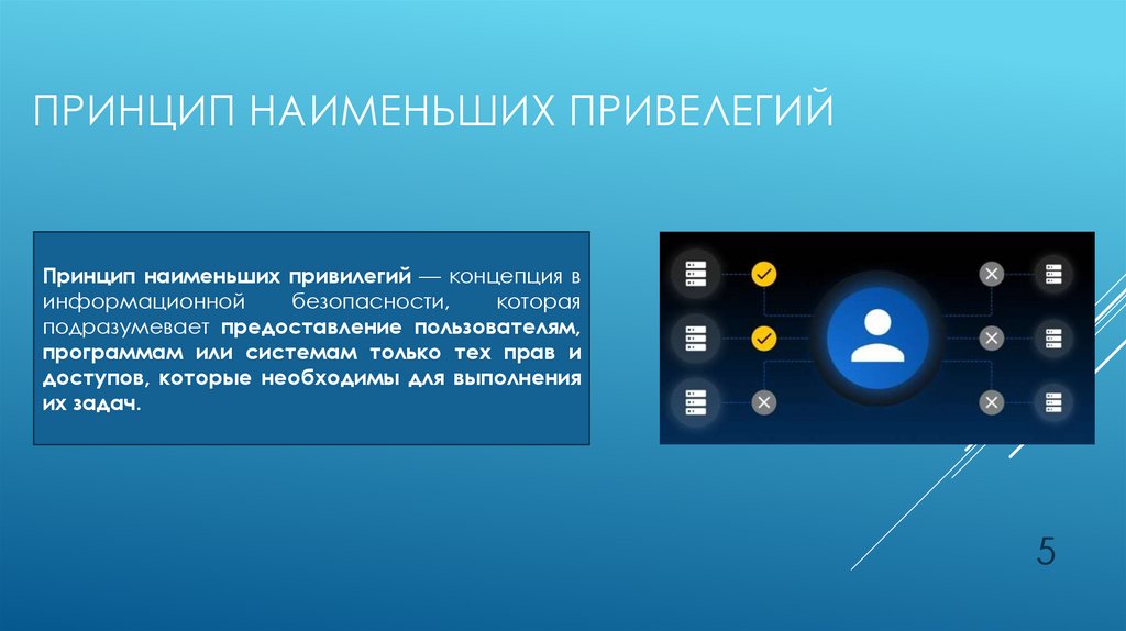 ПРИНЦИП НАИМЕНЬШИХ ПРИВЕЛЕГИЙ