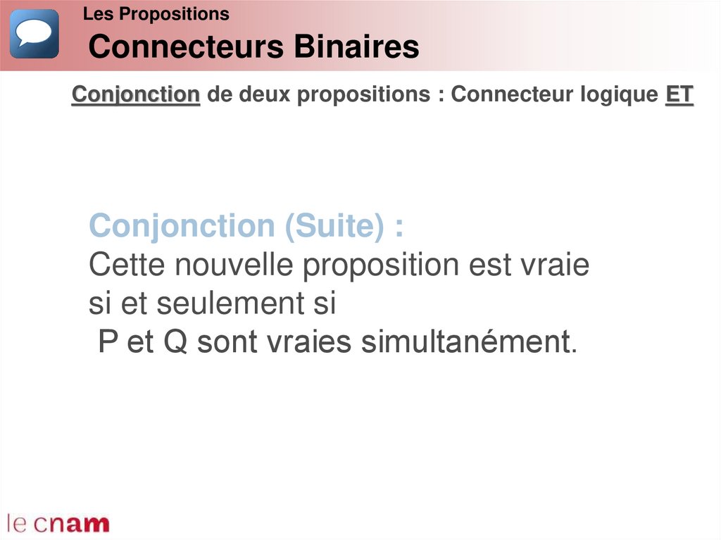 Connecteurs Binaires