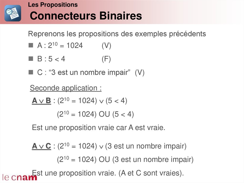 Connecteurs Binaires
