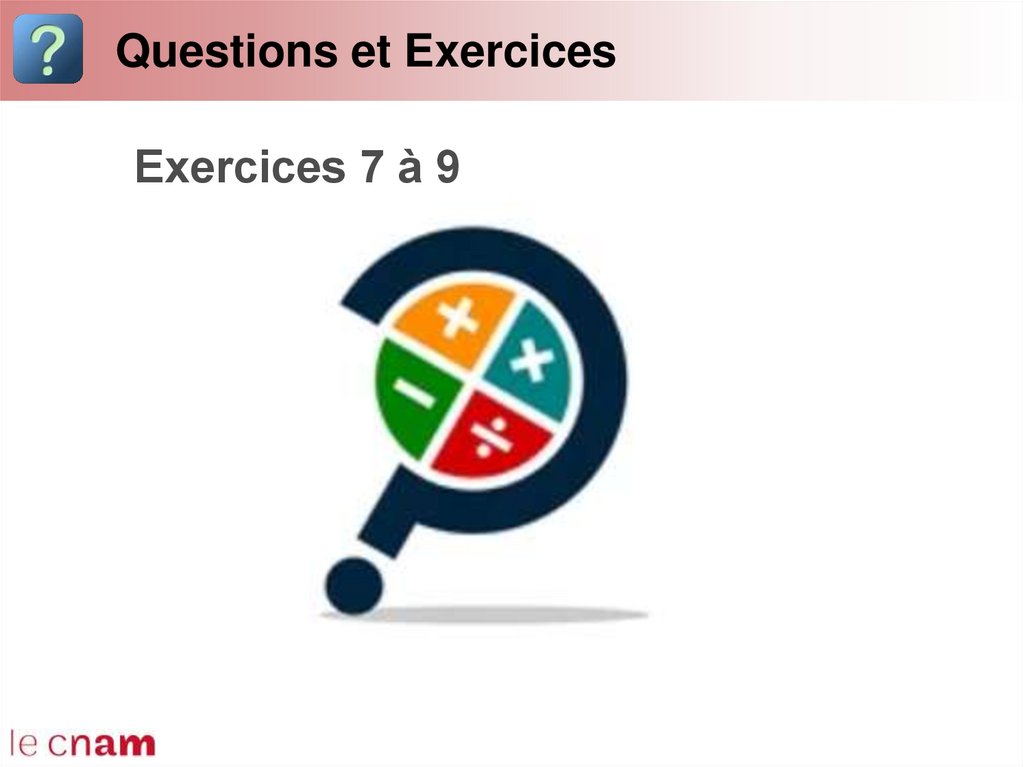 Questions et Exercices