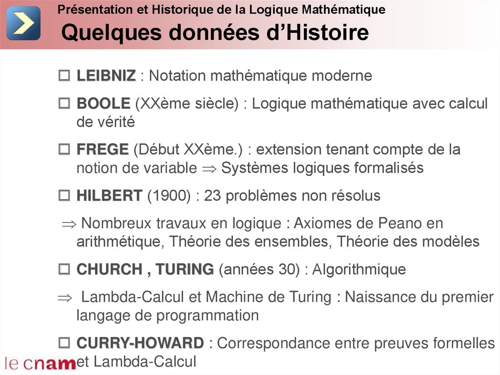 Quelques données d’Histoire