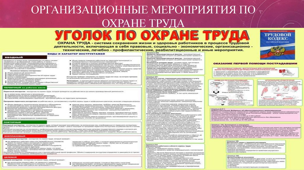 Организационные мероприятия по охране труда