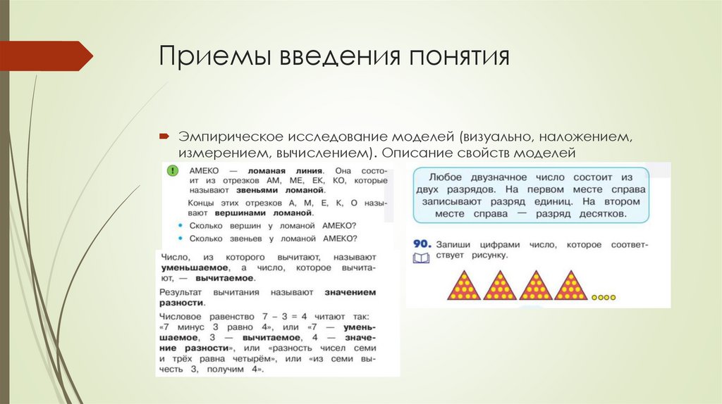Приемы введения понятия