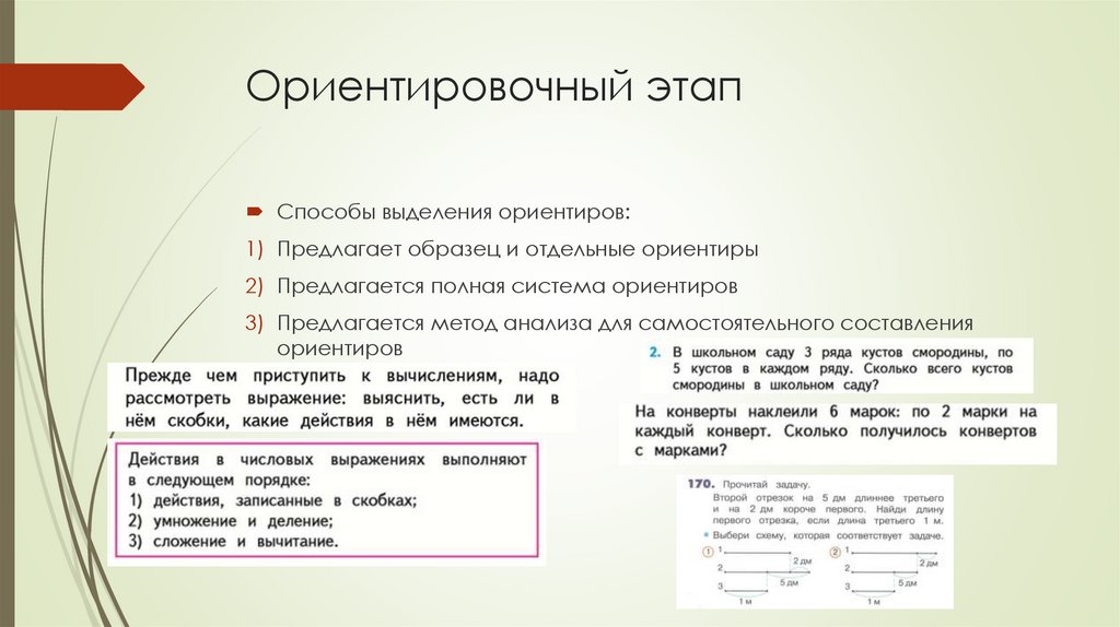 Ориентировочный этап