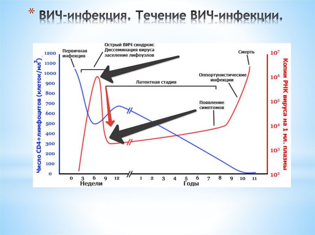 ВИЧ-инфекция. Течение ВИЧ-инфекции.