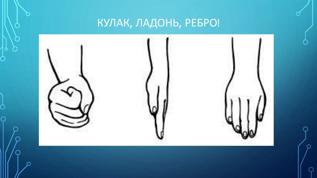 Кулак, ладонь, ребро!