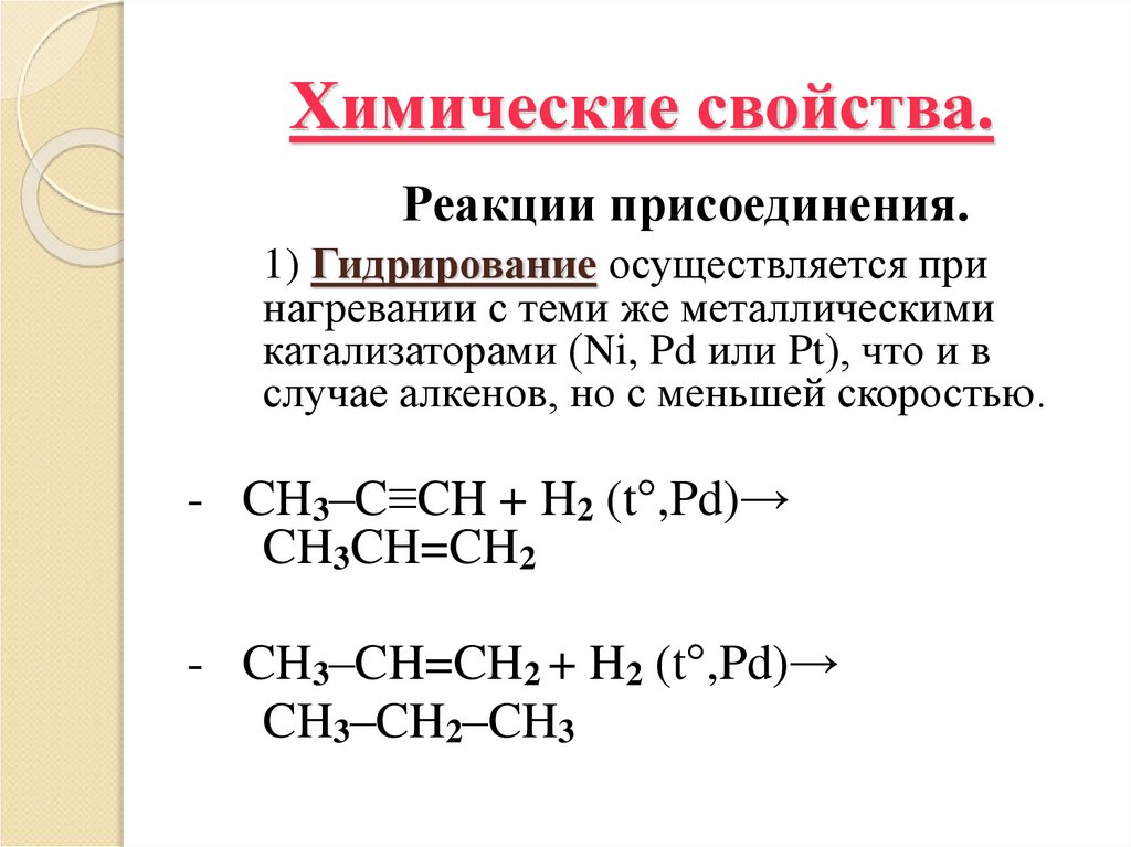 Химические свойства.