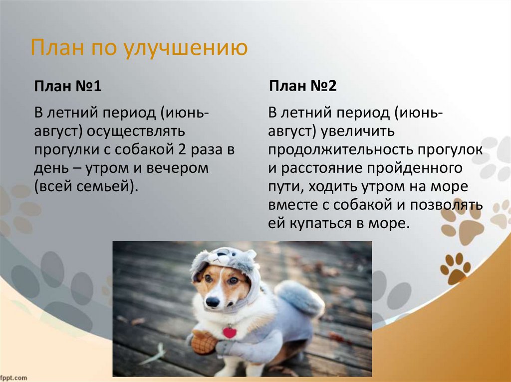 План по улучшению