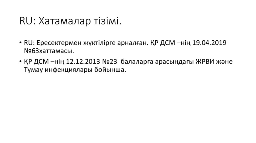 Хатамалар тізімі.