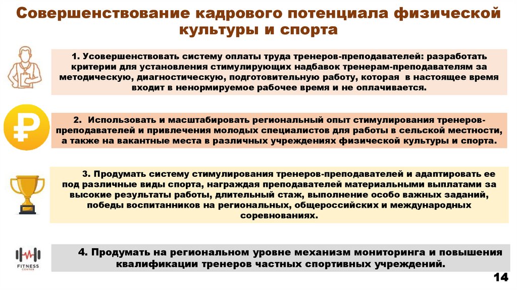 Совершенствование кадрового потенциала физической культуры и спорта