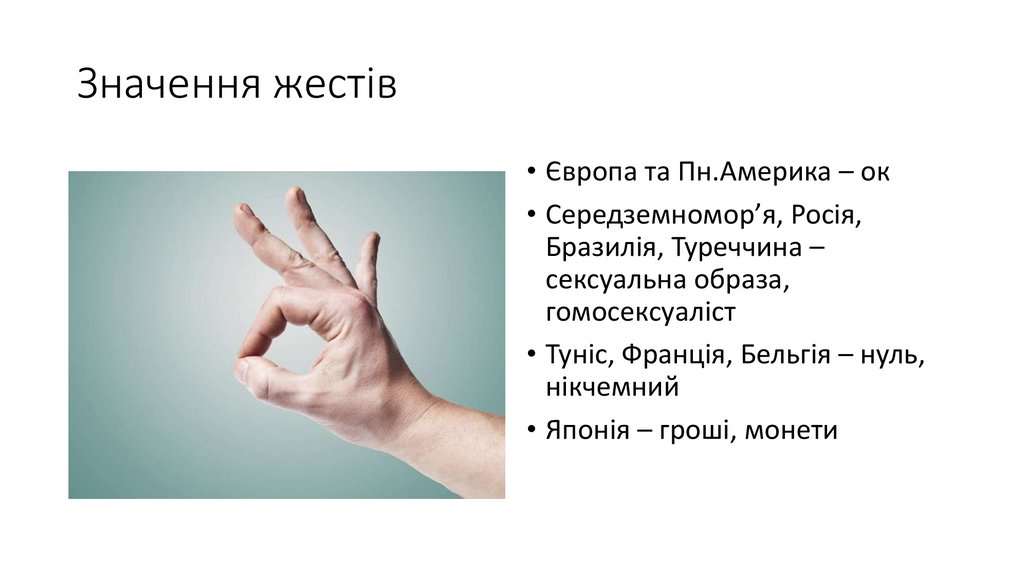Значення жестів