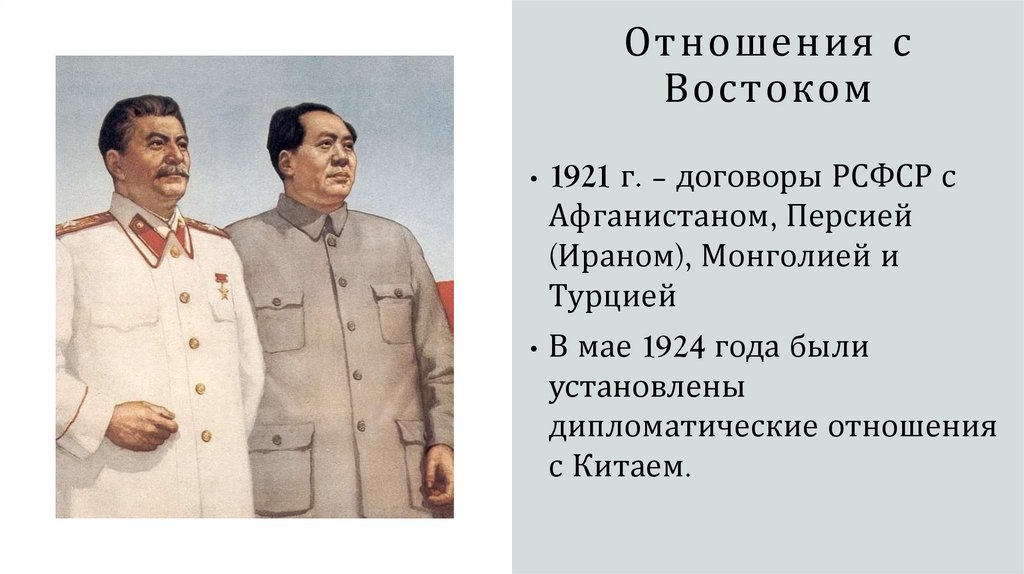 Отношения с Востоком