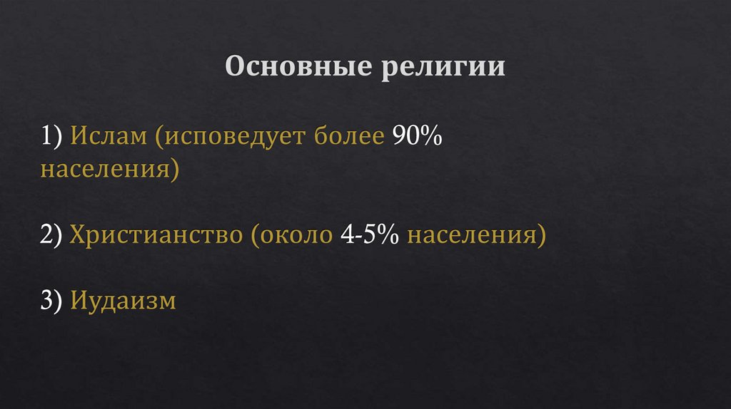 Основные религии