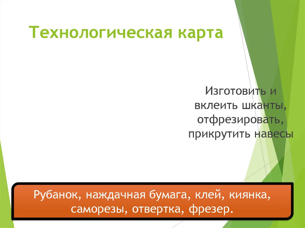 Технологическая карта