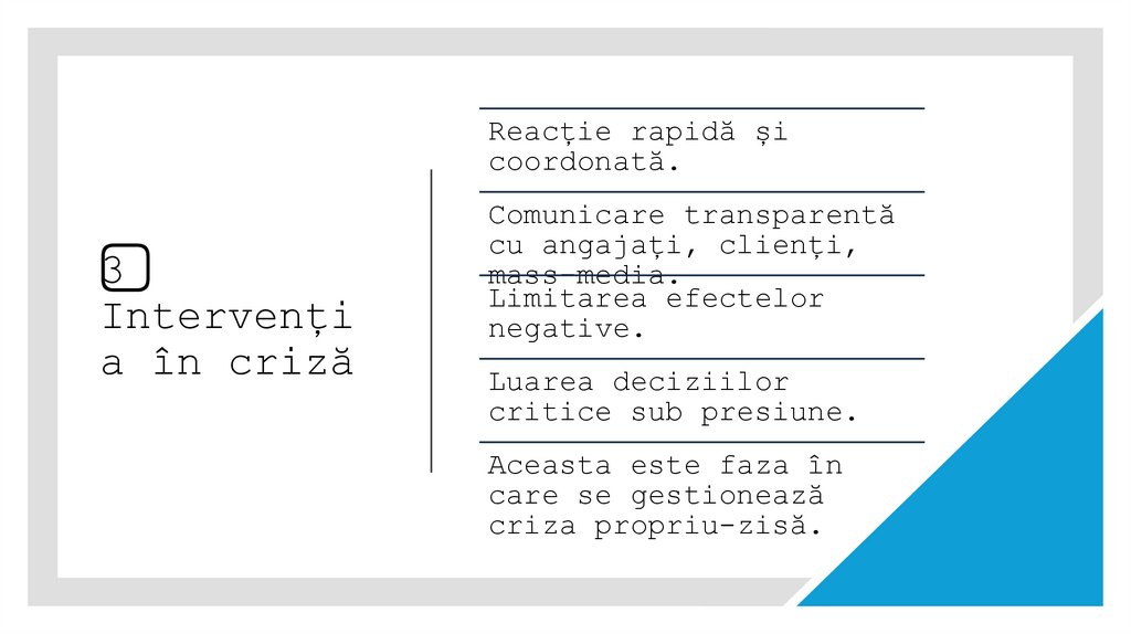 3️⃣ Intervenția în criză